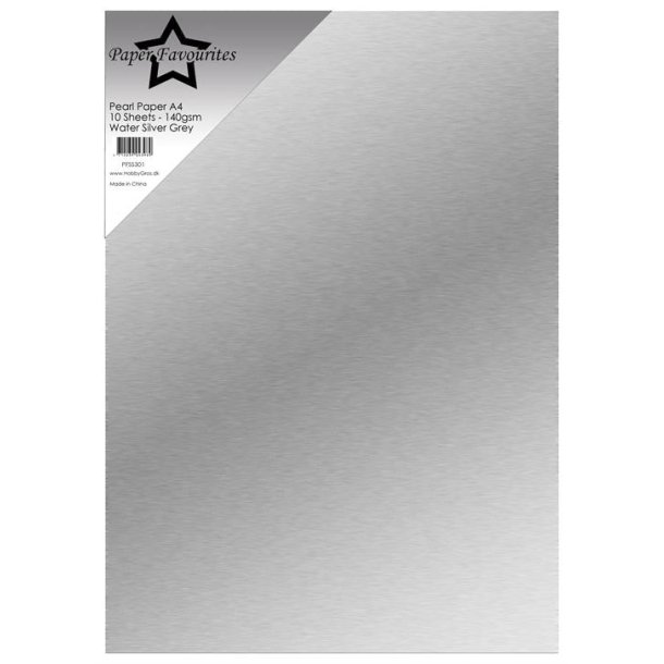 Perlemors papir A4, Paper Favourites PFSS301, 140g, 10ark SLVGR