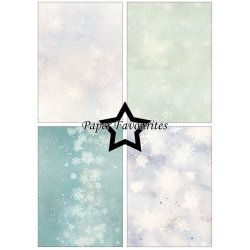 Papirblok i A5 st�rrelse (14,85x21cm), 8 design, 24 ark, Paper Favourites PFA236 "Winter Wonderland"