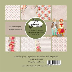 Papirblok i 15x15cm, 24 ark, 