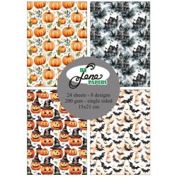 Papirblok i 15x21cm, 24 ark, "Halloween" fra By Lene, BLP245