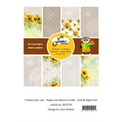 Papirblok i 15x21cm, 24 ark, "Almost Summer" fra By Lene, BLP258