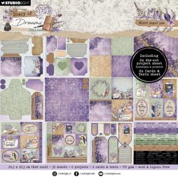 Mix Papirblok fra Studiolight MPP296 m/baggrunde, kuverter, lommer &amp; tekstark