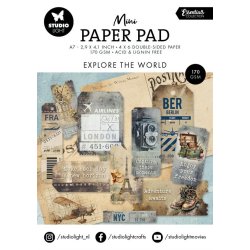 Papirblok fra Studiolight i A7-str. med hele baggrunde &amp; billetter til udklip, DPP304