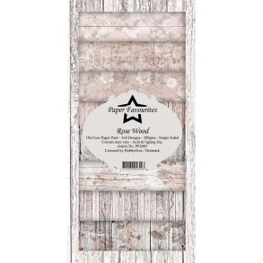 Papirblok i slimcard strrelse 10x21cm, 8 design, 24 ark, Paper Favourites 