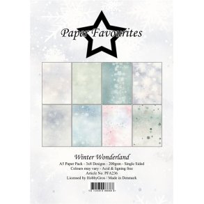 Papirblok i A5 st�rrelse (14,85x21cm), 8 design, 24 ark, Paper Favourites PFA236 