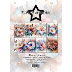 Papirblok fra Paper Favourites, Abstrakte Blomster, A6-str., 200g, 24 ark i alt