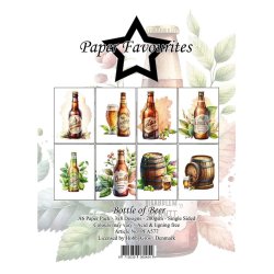 Papirblok fra Paper Favourites, l p fad og i flasker, A6-str., 200g, 24 ark i alt