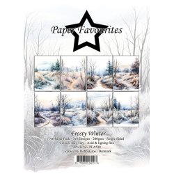 Papirblok fra Paper Favourites, Vinter landskaber, A6-str., 200g, 24 ark i alt
