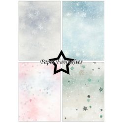 Papirblok i A5 st�rrelse (14,85x21cm), 8 design, 24 ark, Paper Favourites PFA236 "Winter Wonderland"