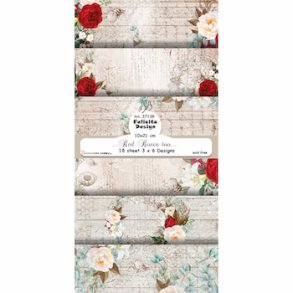 Papirblok i slimcard strrelse 10x21cm, 6 design, 18 ark, 