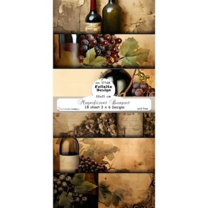 Papirblok fra Felicita i slimcard strrelse 10x21cm, smukke vinmotiver