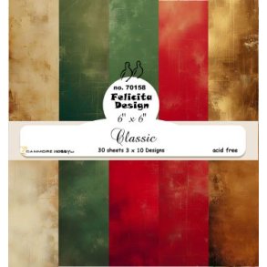 Papirblok fra Felicita Design; smukke julebaggrunde, 15x15cm, 30 ark