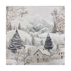 Papirblok fra Felicita Design - Vinter; smukke baggrunde i lyse farver, 15x15cm, 30 ark