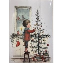 Papirblok fra Felicita Design - Jul; Baggrunde m/svensk inspirerede tegnede julemotiver, A6-str., 190g, 24 ark i alt