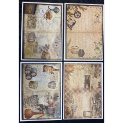 Kort-kit fra Felicita i A4-str; 12 ark m/udstansninger &amp; baggrunde, lkre motiver m/Whisky-tema