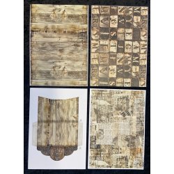 Kort-kit fra Felicita i A4-str; 12 ark m/udstansninger &amp; baggrunde, lkre motiver m/Herre-tema