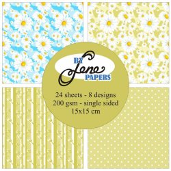 Papirblok i 15x15cm, 24 ark, "Sommer krlighed" fra By Lene, BLP042