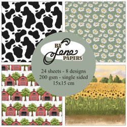 Papirblok i 15x15cm, 24 ark, "Sunny Side" fra By Lene, BLP047