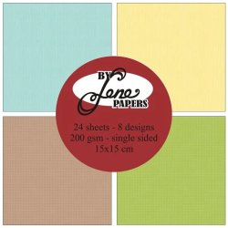 Papirblok i 15x15cm, 24 ark, "Jule toner" fra By Lene, BLP069