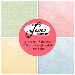 Papirblok i 15x15cm, 24 ark, "Forr p vej" fra By Lene, BLP072