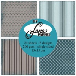 Papirblok i 15x15cm, 24 ark, "Dad's favourites" fra By Lene, BLP078