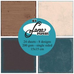 Papirblok i 15x15cm, 24 ark, "Dad's favourites" fra By Lene, BLP078