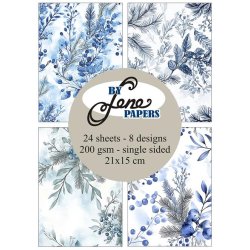 Papirblok i 15x21cm, 24 ark, "Winter Moods" fra By Lene, BLP257