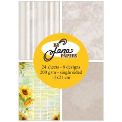 Papirblok i 15x21cm, 24 ark, "Almost Summer" fra By Lene, BLP258