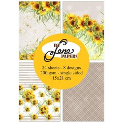 Papirblok i 15x21cm, 24 ark, "Almost Summer" fra By Lene, BLP258