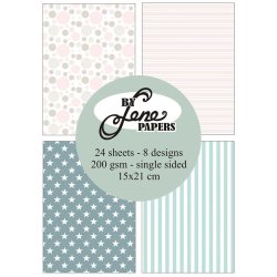 Papirblok i 15x21cm, 24 ark, "Baby Panda" fra By Lene, BLP261