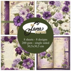 Scrap-blok i  ca.30x30cm, 8 ark, "Absolute Romance" fra By Lene, BLP360