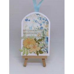Papirblok i A6str. (10,5x14,8cm), 24 ark, "violin/cello &amp; blomster fra By Lene, BLP664