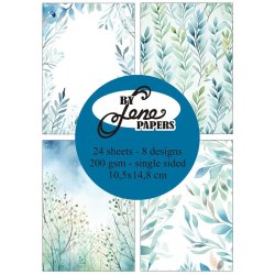 Papirblok fra By Lene, "Is kold vinter" A6-str., 200g, 24 ark i alt