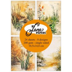 Papirblok i A6str. (10,5x14,8cm), 24 ark, "naturens bedste" fra By Lene, BLP675