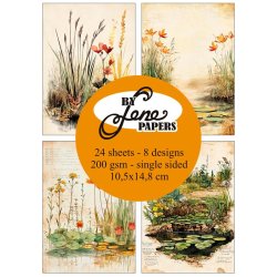 Papirblok i A6str. (10,5x14,8cm), 24 ark, "naturens bedste" fra By Lene, BLP675