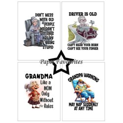 Papirblok fra Paper Favourites, Sjove citater#1, A6-str., 200g, 24 ark i alt