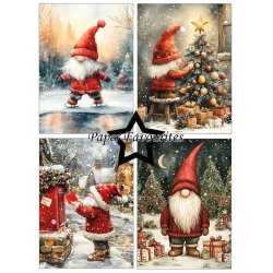 Papirblok fra Paper Favourites, Julemnd/Nsenisser, A6-str., 200g, 24 ark i alt