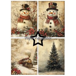 Papirblok fra Paper Favourites, Jul i Victoriansk stil, A6-str., 200g, 24 ark i alt