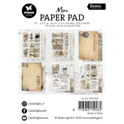 Papirblok fra Studiolight i A7-str. med hele baggrunde &amp; billetter til udklip, DPP302