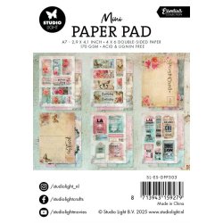 Papirblok fra Studiolight i A7-str. med hele baggrunde &amp; billetter til udklip, DPP303