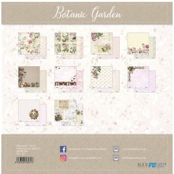 Scrap-pakke i 12"x12" (30,5x30,5cm), 10 ark, 2-sidet, "Botanic Garden Collection" fra PapersForYou