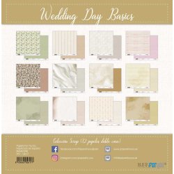 Scrap-pakke i 12"x12" (30,5x30,5cm), 12 ark, 2-sidet, "Wedding Day Basics" fra PapersForYou