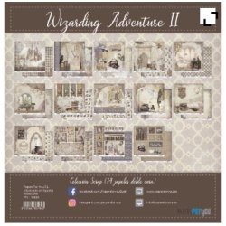 Scrap-pakke i 12"x12" (30,5x30,5cm), 14 ark, 2-sidet, "Wizarding Adventure II" fra PapersForYou