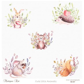 Scrappapir fra Matique Art, ca. 30x30cm, 200g, sde dyre motiver