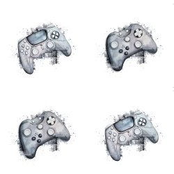 Scrappapir ca. 30x30cm, "Controller" &amp; "Sm controllere", 2-sidet, 200g