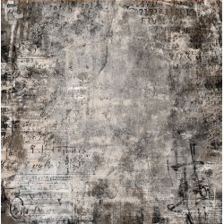 Scrappapir ca. 30x30cm, "Skrift &amp; Noder" i gr farver, 2-sidet, 200g