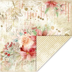 Scrappapir ca. 30x30cm, julestjerner og 