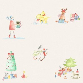 Scrappapir ca. 30x30cm, julekarton med sde motiver#2, 2-sidet, 200g