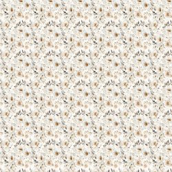 Scrappapir ca. 30x30cm, blomster mnster i lyse beige farver/stvet grn, 2-sidet, 200g
