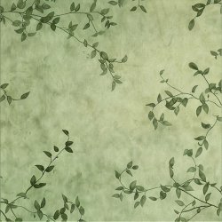 Scrappapir ca. 30x30cm, Stvede grnne baggrunde m/bladranker &amp; efeu-ranker, 2-sidet, 200g